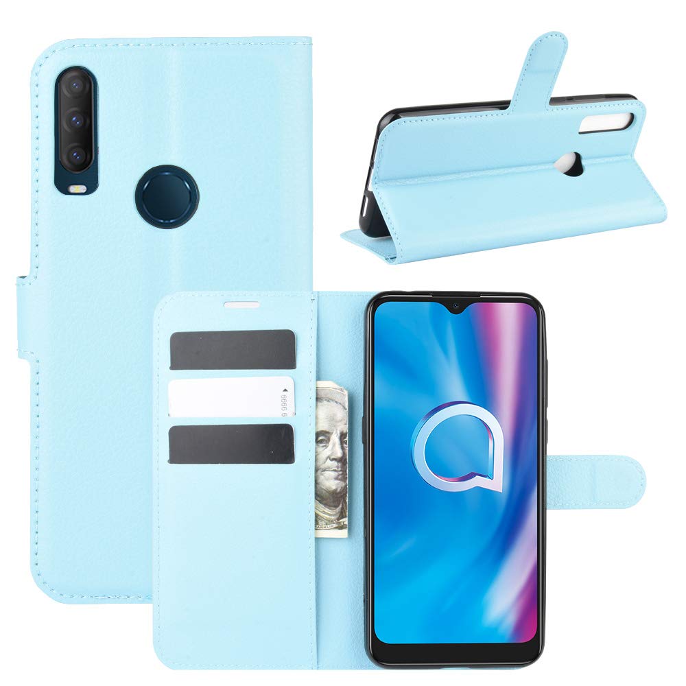 HualuBro Alcatel 3L 2020 Case, Premium PU Leather Magnetic Shockproof Wallet Folio Flip Case Cover with Card Holder for Alcatel 1V 2020 / Alcatel 1S 2020 Phone Case (Blue) โ image 1