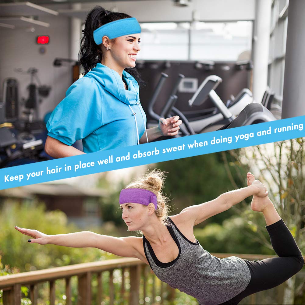 Shindel Spa Facial Headband, 6PCS Make Up Wrap Head Terry Cloth Winter Headband Adjustable Towel, with 3PCS Facial Sponges, Esthetician Supplies