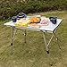 CampLand Aluminum Height Adjustable Folding Table Camping Outdoor Lightweight for Camping, Beach, Backyards, BBQ, Party and Picnic
