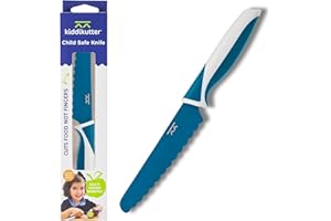 kiddi kutter Child Safe Knife | Stainless Steel | Rounded Design Won't Cut Skin | Kid Friendly Training Knives | Blue