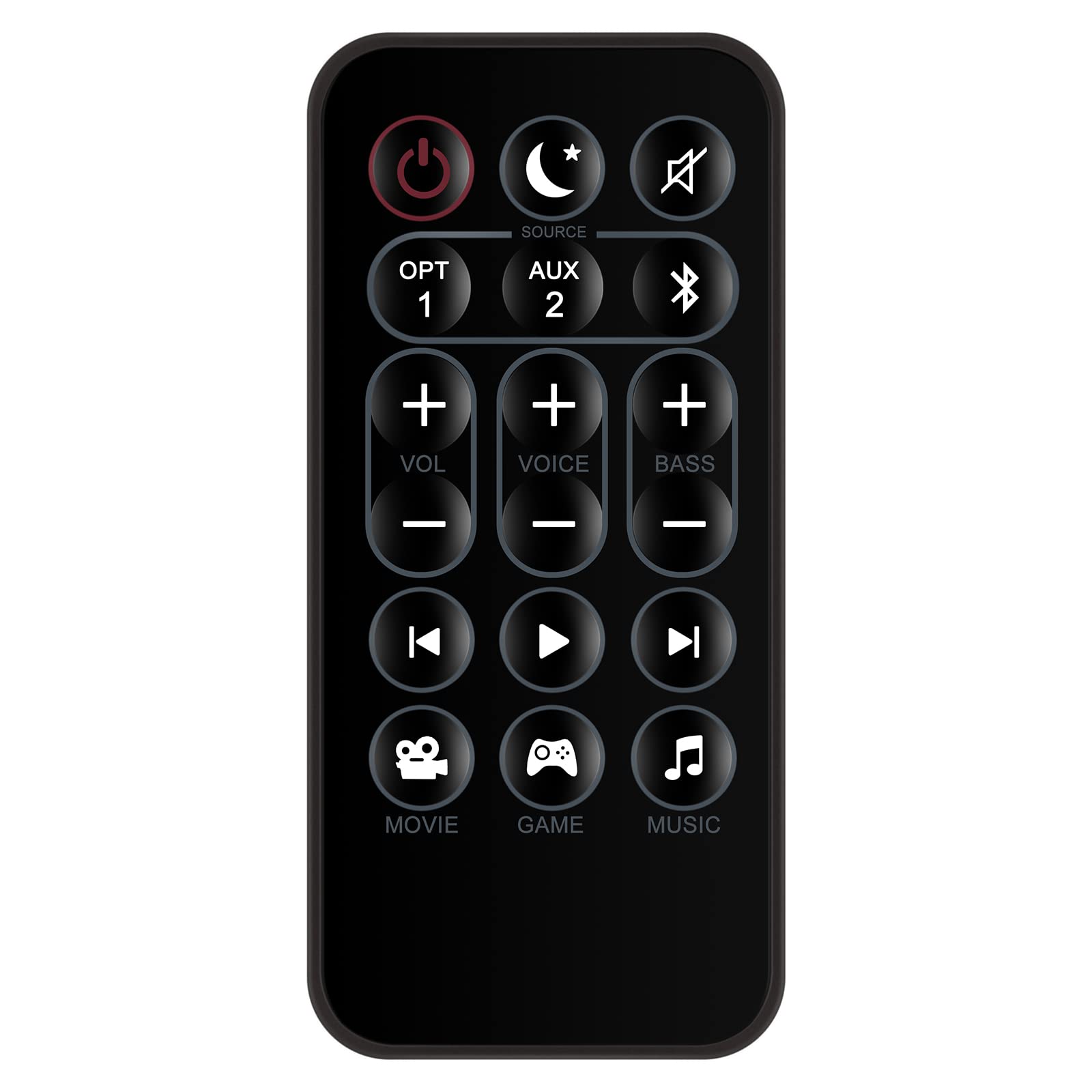 New RE92201 Replace Remote Control - VINABTY RE9220-1 Remote Control Replacement for POLK RE92201 RE9220-1 DVD Home Theater Sound Bar System Remote Controller