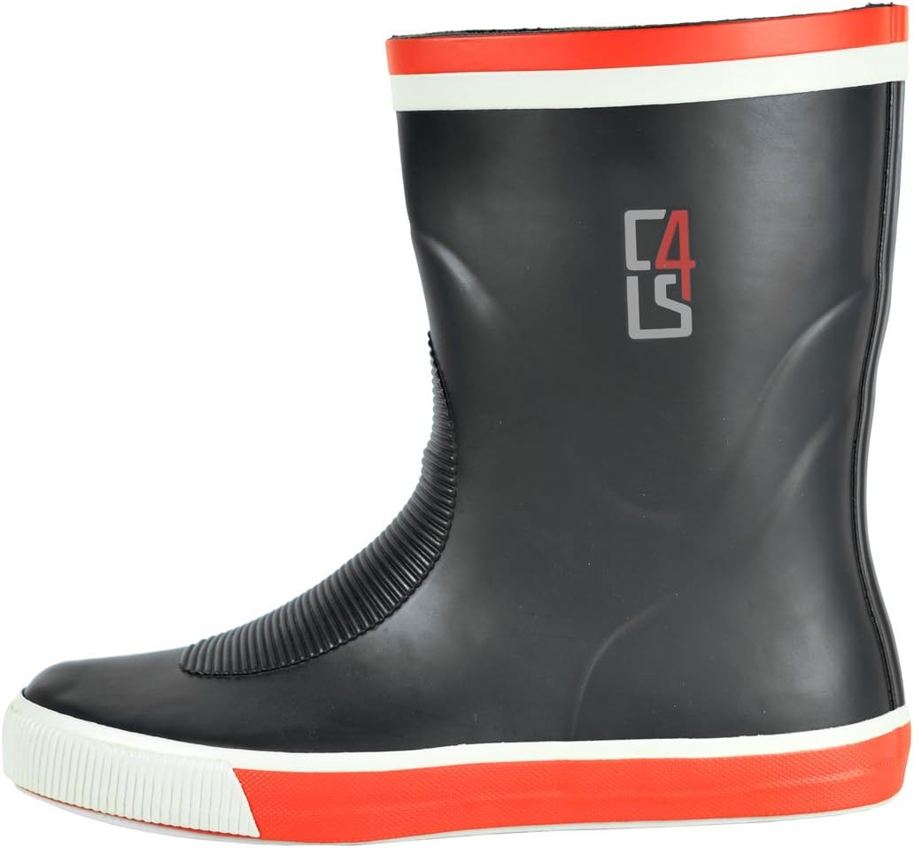 crazy4sailing Sailing boots short without lacing navy blue half shaft rubber boots.