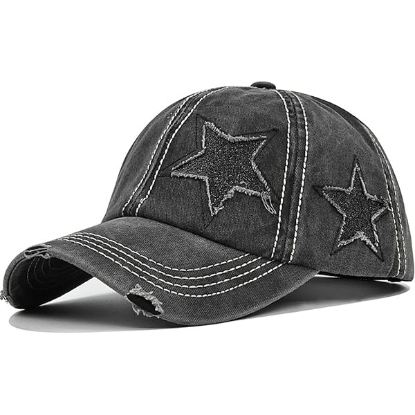 ProMindFun Womens Ponytail High Messy Bun Hats Distressed  display picture 2