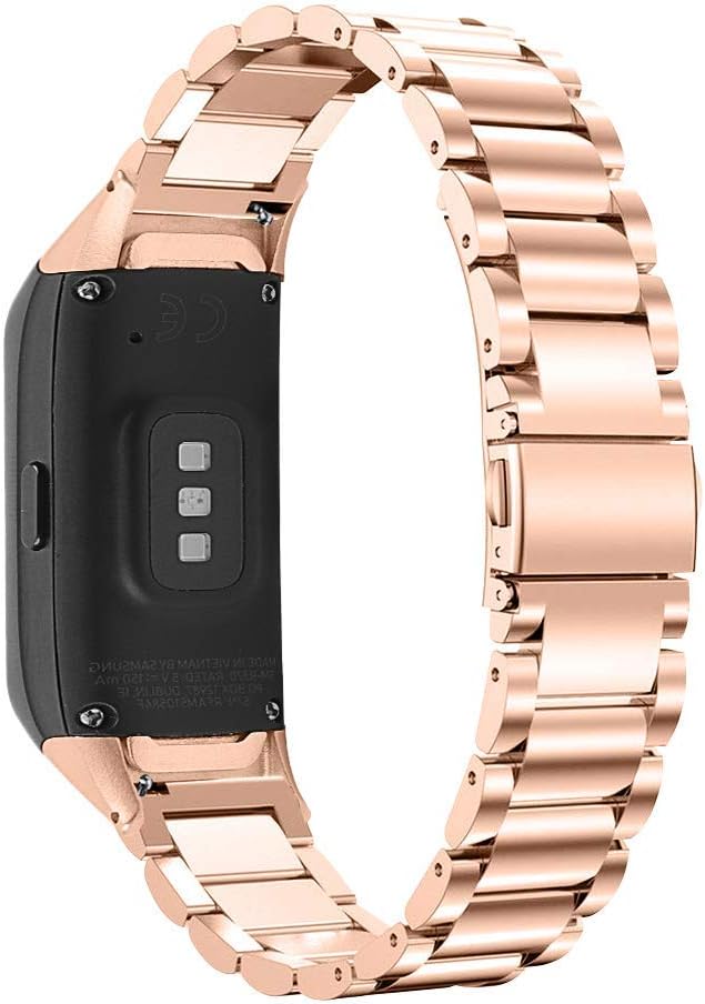 TenCloud Strap for Galaxy Fit Straps Replacement Metal Stainless Steel Arm Bands Bracelet Wristbands Compatible with Samsung Galaxy Fit SM-R370 Activity Tracker (Rose gold) - Image 5