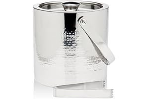 Godinger Silver Art Hammered Double Wall Ice Bucket W/tong