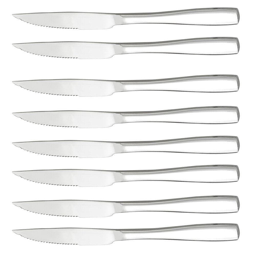 Lesbye Stainless Steel Steak Knife, Set of 12 Kitchen Serrated Knives