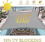 Dripex Sun Shade Sail Waterproof Rectangle Canopy 4x5m Grey view 2
