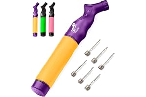 Valiant Sports Ball Pump Inflator with 5 Needles (Pin) and Pouch, Dual Action Hand Held Portable Air Pump with pins to Inflat