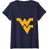 Womens West Virginia Mountaineers Icon Officially Licensed V-Neck T-Shirt