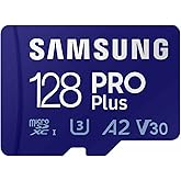 Samsung PRO Plus microSD Memory Card + Adapter, 128GB microSDXC, Up to 180 MB/s, Full HD & 4K UHD, UHS I, C10, U3, V30, A2, f