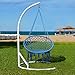TOPWAY Hammock Chair Macrame Swing, 330 Pound Capacity, Hanging Chair with Cotton Rope for Indoor, Outdoor, Home, Patio, Deck, Yard, Garden, Blue