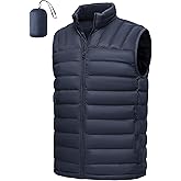 Rdruko Men's Puffer Vest Packable Outdoor Insulated Lightweight Outerwear Puffy Winter Warm Casual Vest with 4 Pockets