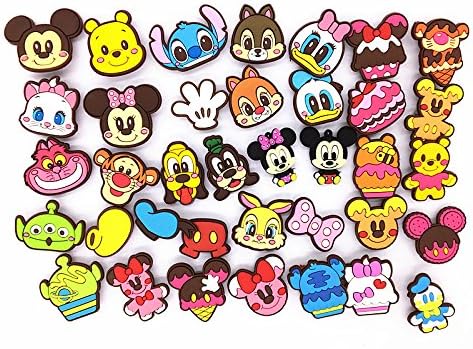 37 Different Disney Mickey Mouse & Friends Shoe Charm Jibbitz Fits Jibbitz Croc Shoes & Wristband
