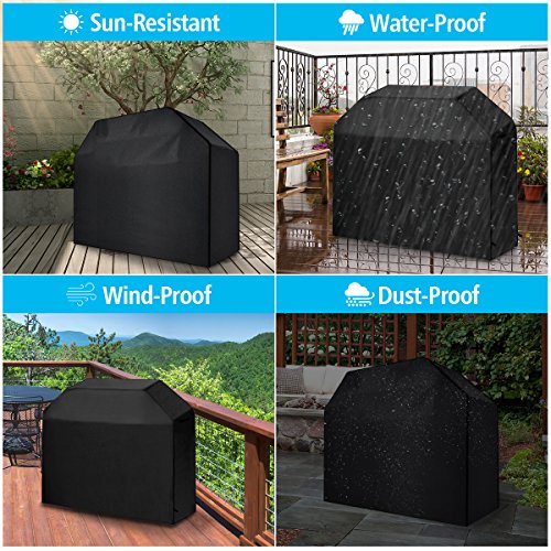 image for Grill Cover, PATHONOR 58 Inch Waterproof Outdoor Grill Cover BBQ Grill