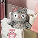 Lambs & Ivy Family Tree Coral/Gray/Gold Owl Plush Owl - Izzy