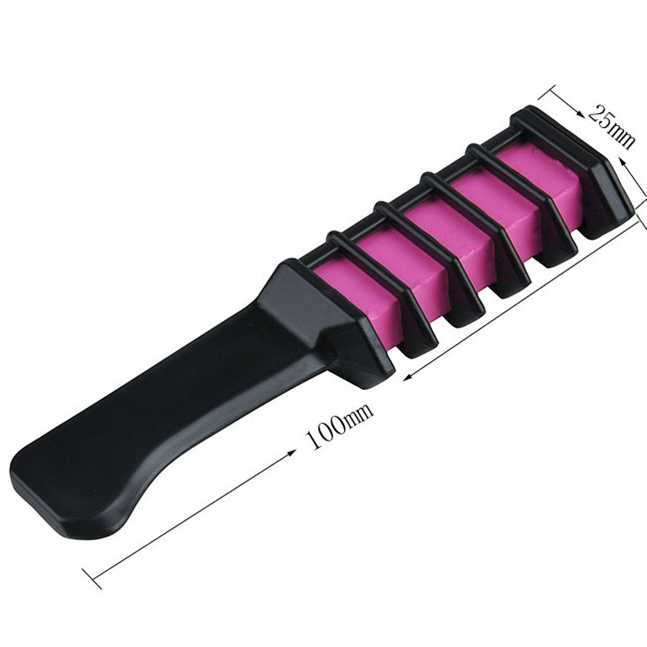 CCbeauty Hair Chalk Comb 6 Color Shimmer Long Lasting Temporary Hair Color Cream Washable Hair Dye Hair Chalk with Brush