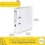 Office Centre 1x White A4 75mm Lever Arch File Metal Edge 15 Colours view 3