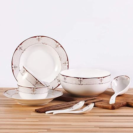 Juego de 10 cuencos de cerámica de porcelana china, fácil de usar ...