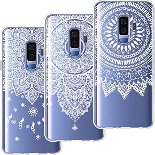 [3 Pack] Samsung Galaxy S9 Plus Case, Shumeifang Ultra Thin Soft Gel TPU Silicone Case Cover with Cute Cartoon for Samsung Galaxy S9 Plus - 3 * Mandala