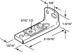 Prime-Line N 6543 Bi-Fold Door Pivot Bracket, Floor