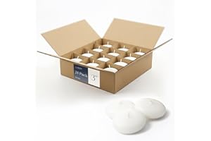 Royal Imports Floating Candles Unscented Discs for Wedding, Pool Party, Holiday & Home Decor, 3 Inch, White Wax, Bulk Set of 