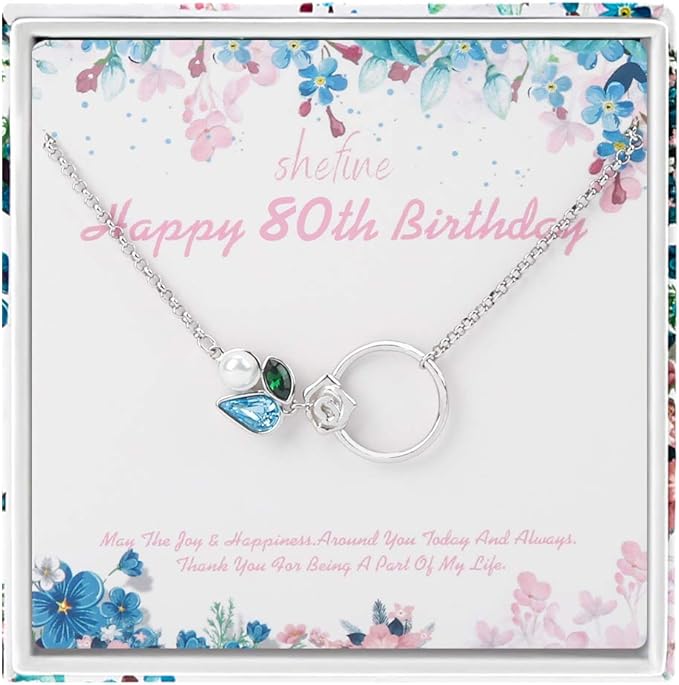 80th Birthday Gifts for Women 925 Sterling