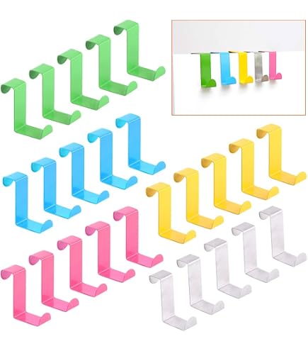 Uxcell 2-Pack Over-the-Door Stainless Steel Hooks – S-Shaped Double Hooks, Rustproof, Fits 20mm & 40mm Openings, White
