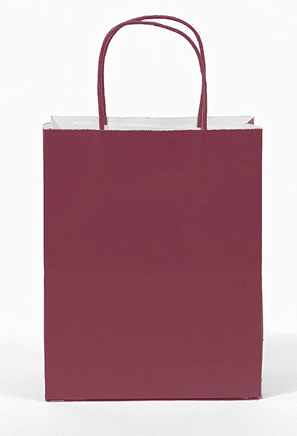 Amazon Com 60ct Burgundy Kraft Paper Gift Bags Bulk With Handles Ideal For Shopping Packaging Retail Party Craft Wedding Recycled Business Goody And Merchandise Bag Burgundy 60ct Medium Health Personal