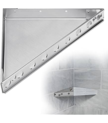 Wedi 24" X 24" Pre-Sloped Corner Shower Bench – Waterproof Extruded Polystyrene Seat, Ready-to-Tile, Supports 350 Lbs, Mounting Brackets Included