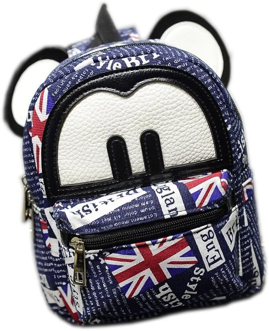 Modelshow Children's Painted Cartoon Colorful Canvas Big Ears Schoolbag Backpack Daypacks (Flag)