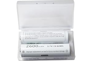 KBT KEEP BETTER TECH KBT 3.7V 2600mAh Rechargeable Batteries Button Top Flashlight (18mm Diameter, 65mm Length) - 2pack