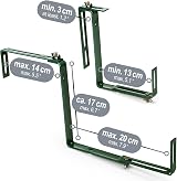 com-four 4x flower box holder for balcony rails flexible metal 2-way adjustable view 6