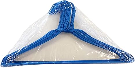Amazon Co Jp オリタニ 針金ハンガー 大きい 46cm 25本 ワイド ブルー 洗濯 収納 省スペース シンプル ホーム キッチン