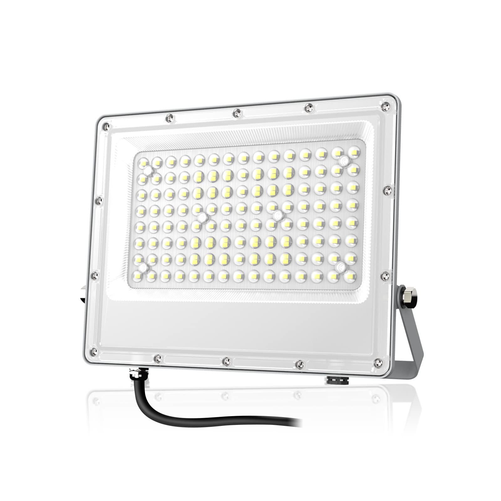 Tayire 100W LED Floodlight Outdoor, 10000LM LED Security Lights, Cold White 6500K, Super Bright Led Spot Lights, Waterproof IP65, Wall Light Work Lighting for Garage, Garden, Backyard