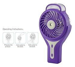Welltop Mini Handheld USB Misting Fan with Personal
