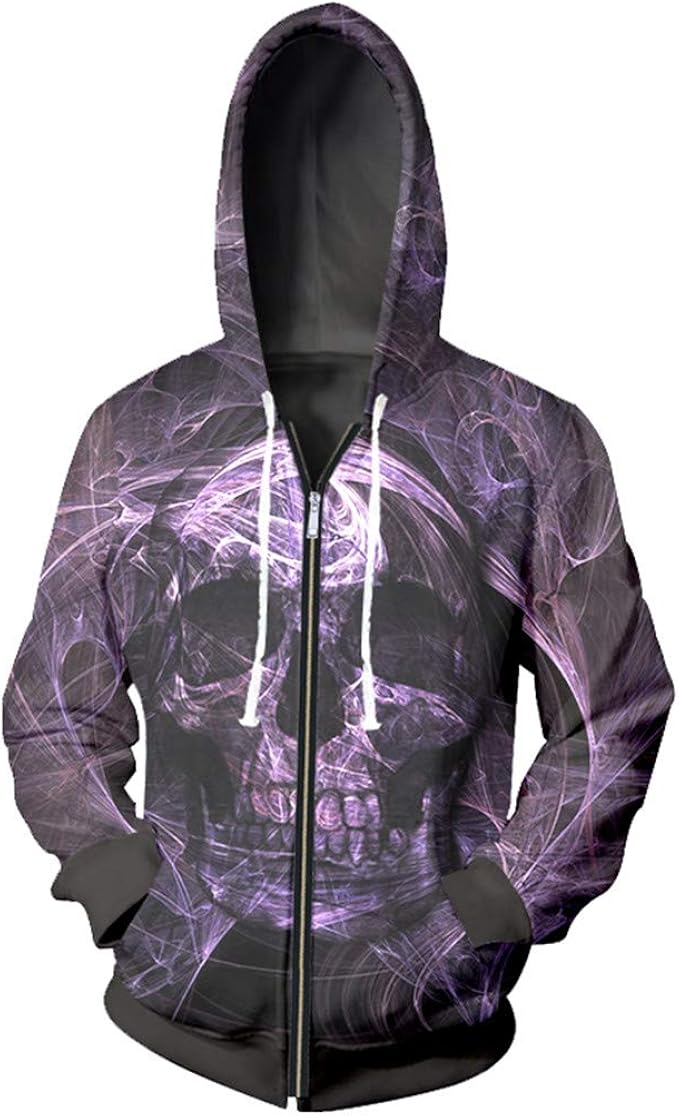 Purple skull hoodie Clearance