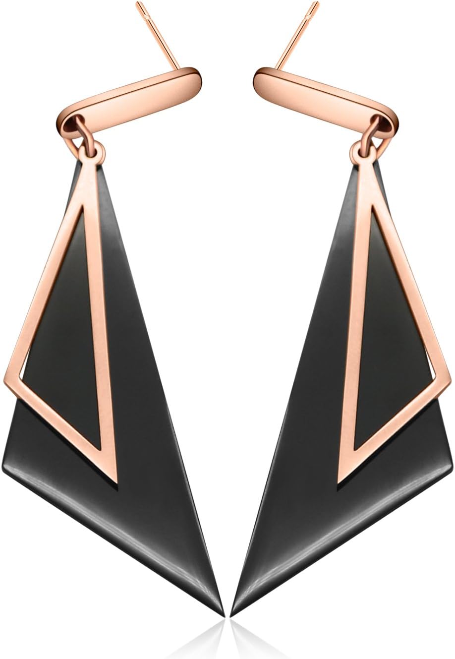 Twinmond Women Earrings Jewellery Rose Gold Drop Party Wedding Dangle Earrings set for Women Girls Gift