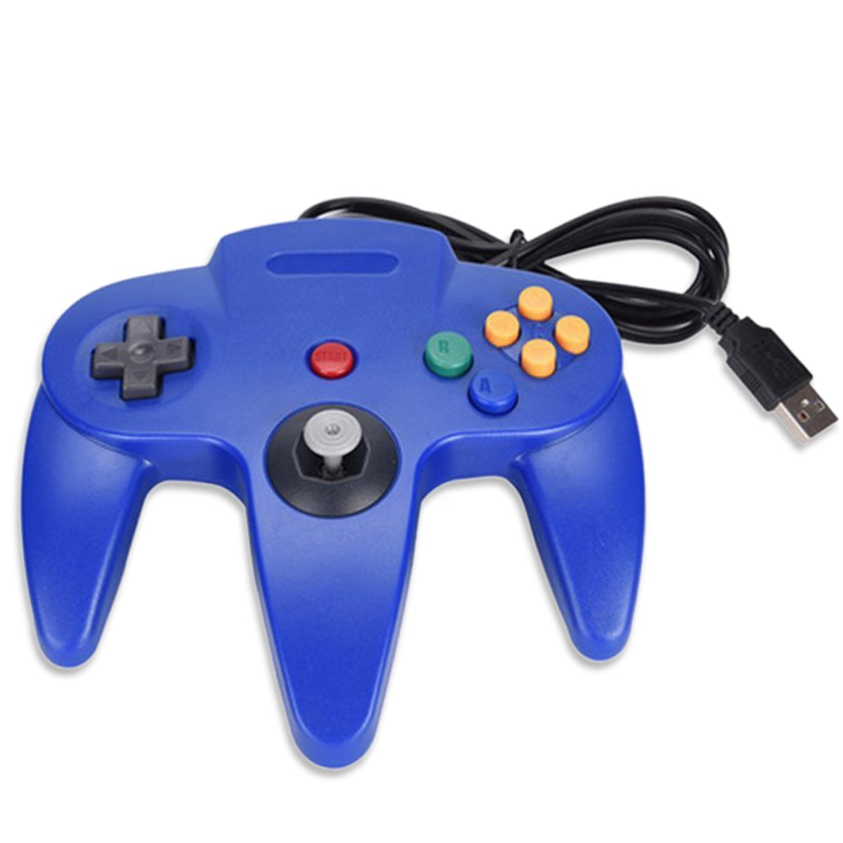 Amazon N64 任天堂64に対応 コントローラー ゲームパッド PCゲームコントローラー USB接続 振動 4色選択