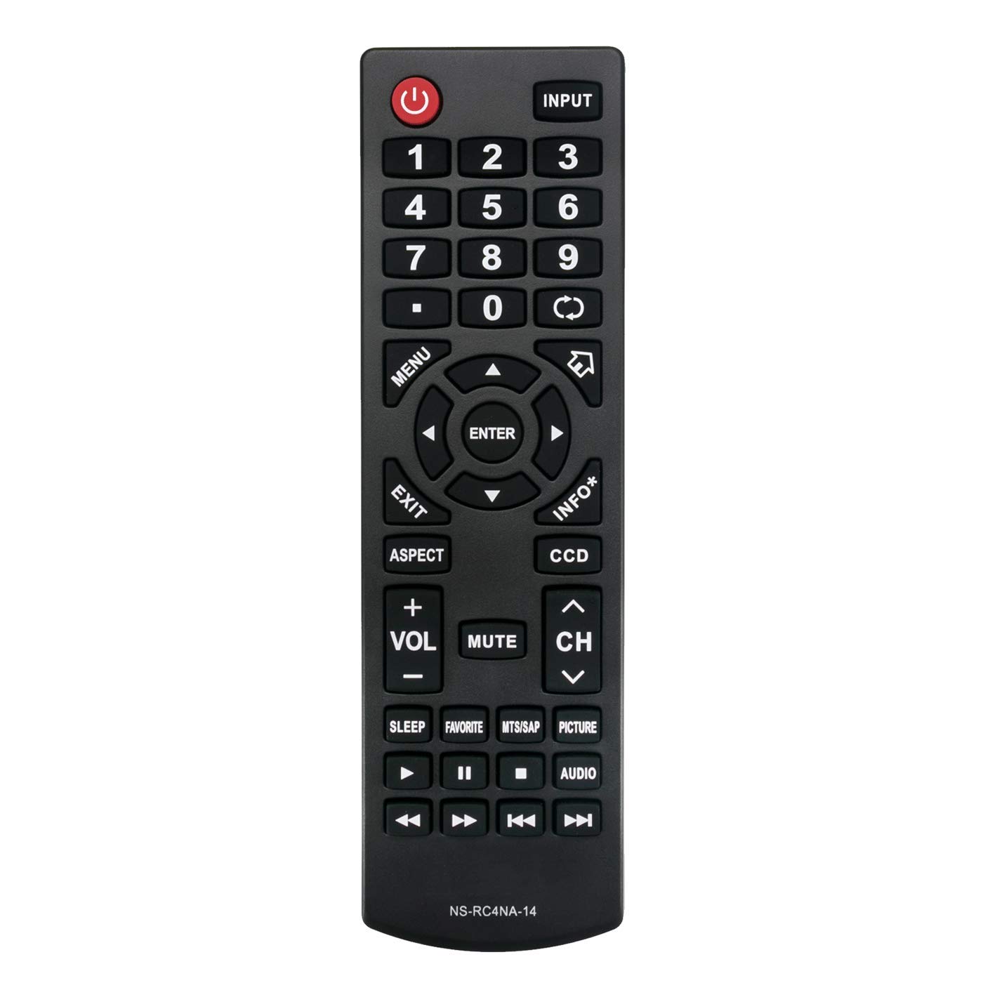 VINABTY NS-RC4NA-14 Replacement Remote Control Compatible with Insignia TV NS-32D510NA15 NS-50D550NA15 NS-42D510NA15 NS-40D510NA15 NS-32D311NA15 NS-55D550NA15 NS-29D310NA15