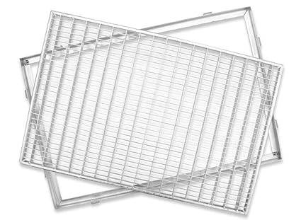 ACO Schuhabstreifer Gitterrost mit Zarge MW 30/10 Eingangsrost Normrost Abstreifer Rost, Größe Gitterroste :100 x 40 cm