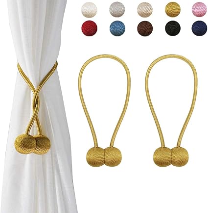 1 Pairs Magnetic Curtain Tieback 16 Inch Decorative Rope Holdback