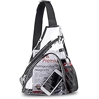 Clear PVC Sling Bag - Stadium Approved Clear Shoulder Crossbody Backpack