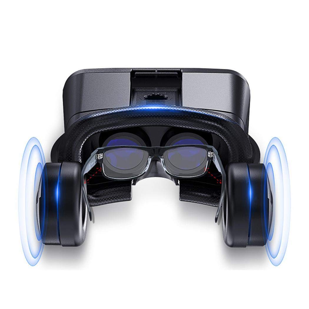 BommonVR Brille, 3D VR Brille Video Movie Game Brille Virtuelle Realität Headset Kompatibel mit iOS, Kompatibel mit 4.7~6 Zoll Smartphones