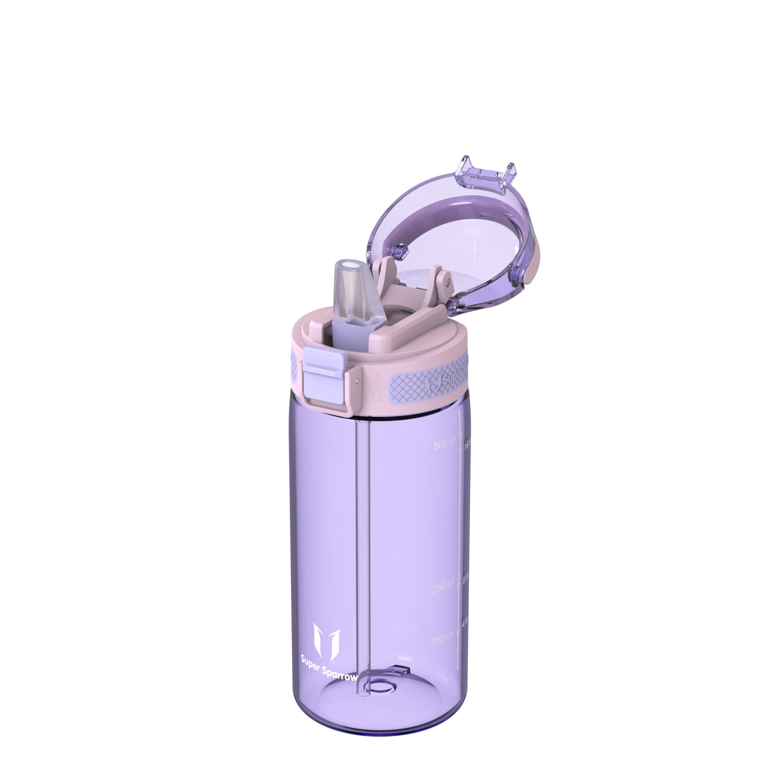 Super Sparrow Water Bottle - 500ml - TouchSip Bottle - BPA-Free, Non-Toxic, Eco-Friendly - Straw Tritan Bottles for Kids, Sports, Outdoors, Camping, Travel