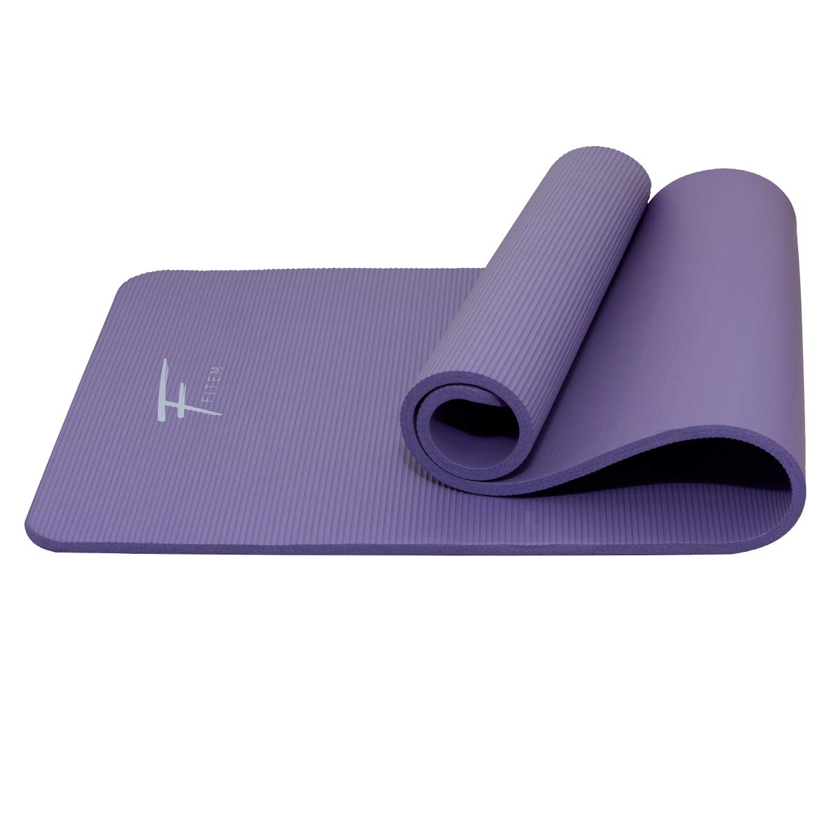 Fitem Exercice Mat - Ultra-Thick (1,5cm) - High Density NBR Foam - 183 x 60 x 1.5 cm for Gym, Yoga, Exercise, Fitness, Gymnastic, Pilates, Workouts, Bodybuilding - Carrying Strap Included - Purple