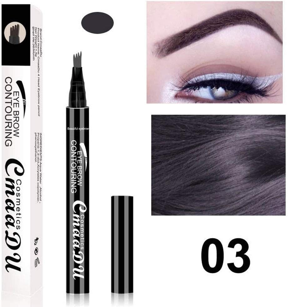 Long Lasting Eyebrow Pencil Waterproof 4 Fork Tip Eyebrow Ink (03)