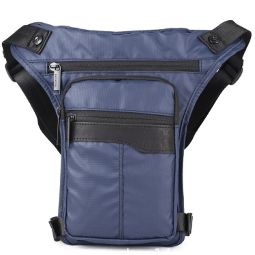 FiveloveTwo Small Waterproof Waist Fanny Pack Tactical Thigh Military Drop Leg Bag Multi-Purpose Racing Camping Hiking Motorcycle Bike Cycling Utility Pouch Dark Blue