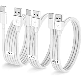 LOFPYE Car Carplay Cable USB to USB C Cable for iPhone 18 17 16 15 Series，3-Pack [3.3FT+3.3FT+6FT] USB A to USB C Cable for iPhone Duo 18 17 16 15 Series，for iPad，for Galaxy S26，for MacBook and More