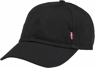 Classic Twill Red Tab Baseball Cap, Gorra de Béisbol Hombre, Negro (Regular Black), 58 cm