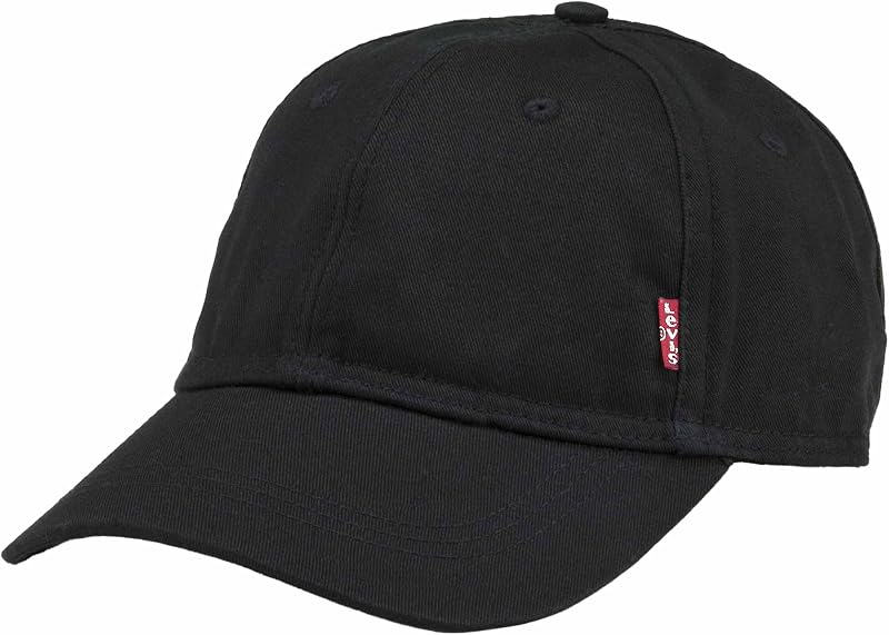 Classic Twill Red Tab Baseball Cap, Gorra de Béisbol Hombre, Negro (Regular Black), 58 cm